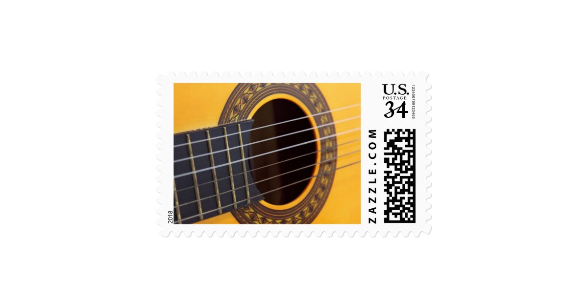 Harmony Acoustic Guitar Postage Stamp Zazzle