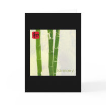 Harmony - Black Frame Greeting Cards