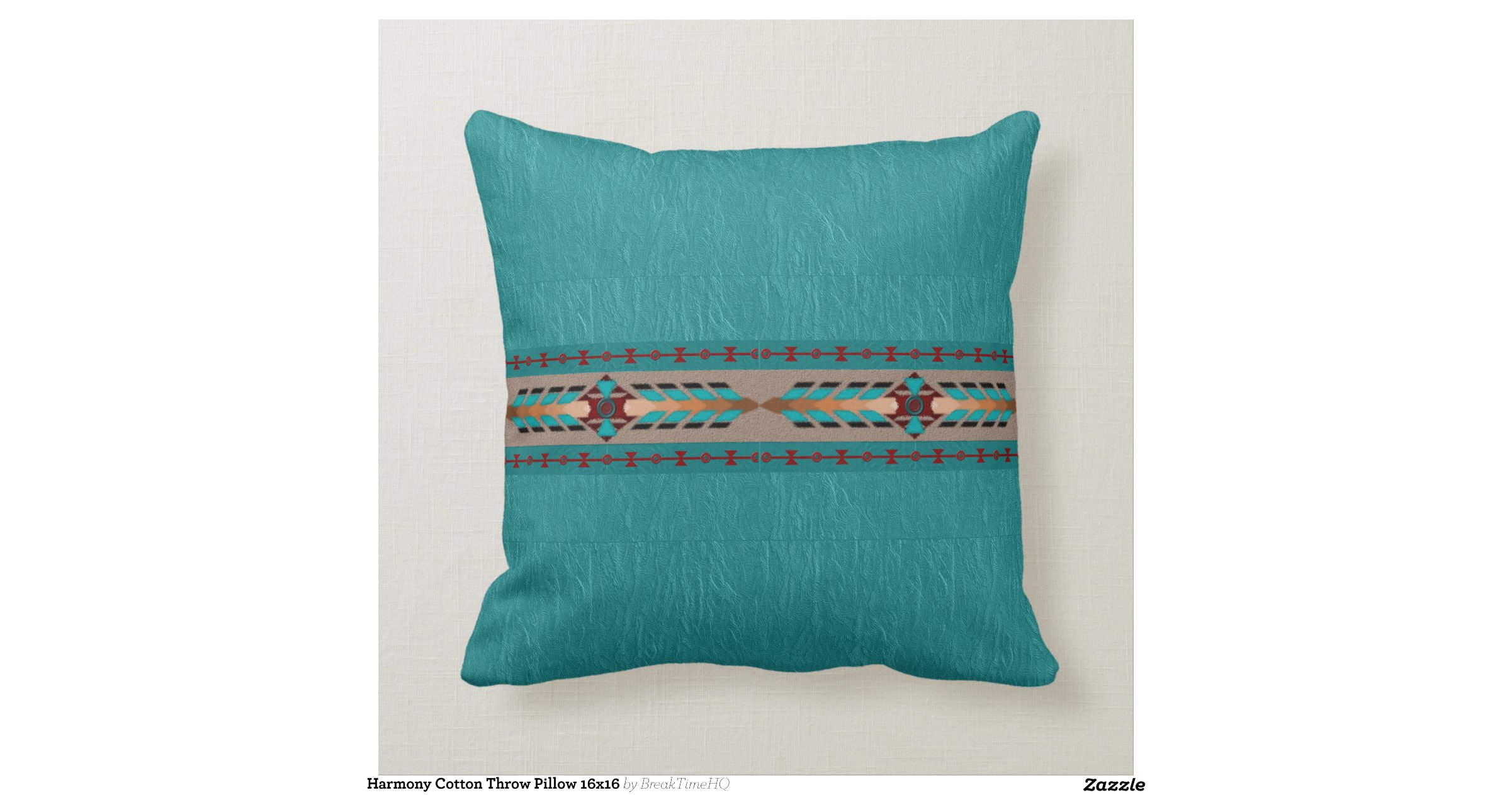 Harmony Cotton Throw Pillow 16x16 Zazzle
