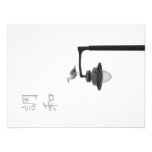 Harmony kanji and seagull photo enlargement