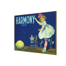 Harmony Lemon LabelSan Dimas, CA Canvas Prints