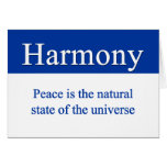 Harmony & peace fill the universe