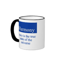 Harmony & peace fill the universe mug