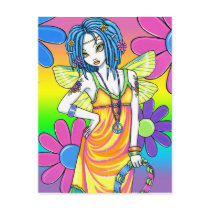 "Harmony" Rainbow Flower Child Fairy Postcard postcards