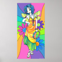 "Harmony" Rainbow Flower Child Fairy Poster posters