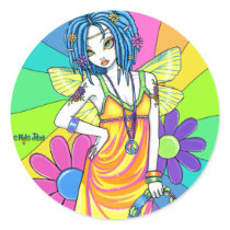 "Harmony" Rainbow Flower Child Fairy Stickers stickers