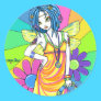 "Harmony" Rainbow Flower Child Fairy Stickers