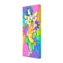 "Harmony" Rainbow Flower Fairy Wrapped Canvas canvas prints