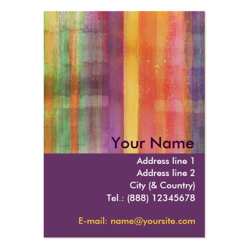 Harmony Stripes Colors Abstract Art Business Cards (back side)