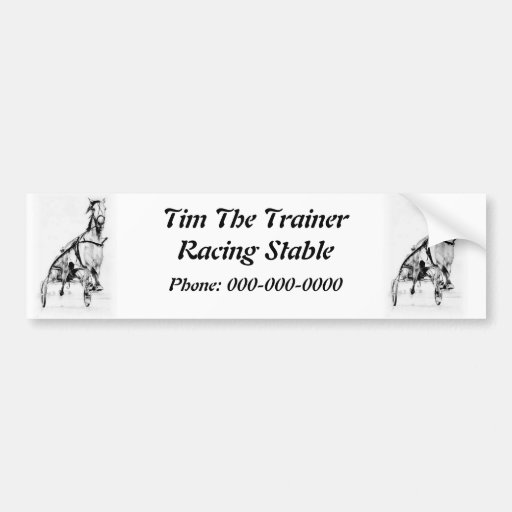 Harness Racing Standardbred Logo Bumper Sticker | Zazzle