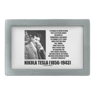 Harnessing A Waterfall Sun's Energy Tesla Quote Rectangular Belt Buckles