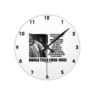 Harnessing A Waterfall Sun's Energy Tesla Quote Wallclocks