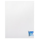 Harp and Dancers Blue Version Graphic Image Custom Letterhead