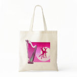 Harp and Dancers Pink Version Graphic Image bags