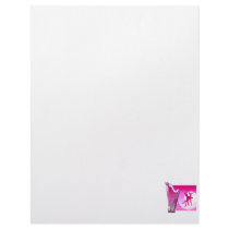 Harp and Dancers Pink Version Graphic Image Personalized Letterhead