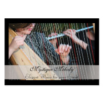 Harp and Flute Elegant Music Business Card