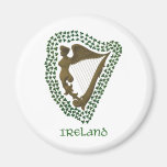 Harp and Shamrocks Magnets