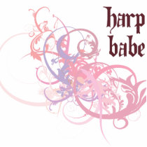Harp Babe Acrylic Cut Out