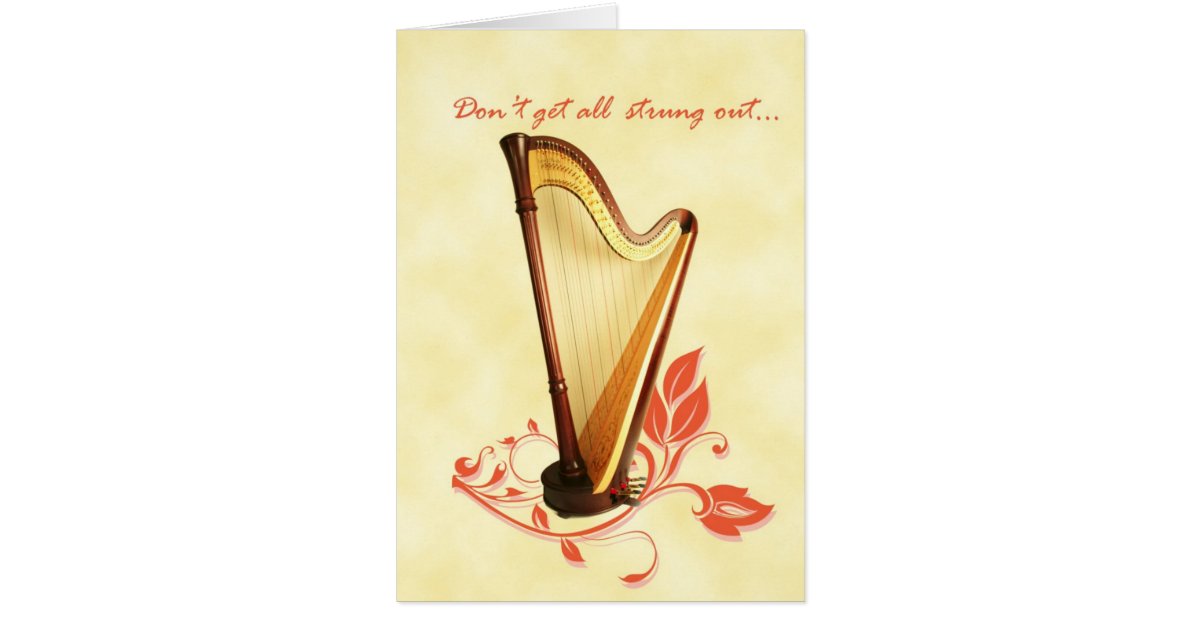 Harp Birthday Card Zazzle