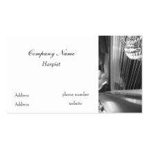 Harp Business Card Black and White
