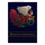 Harp Center - Christmas Angel With Harp Card cards