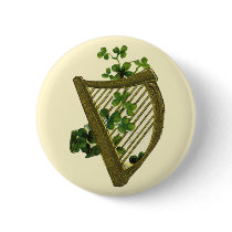 Harp & Clover - Button