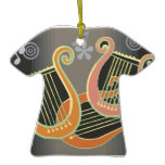 harp design christmas tree ornaments