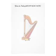 harp graphic pedal.png personalized stationery