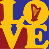 Harp Love Photo Cutouts