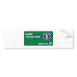 Harp Next Exit Bumper Sticker
