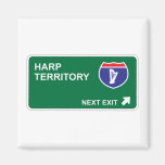 Harp Next Exit Fridge Magnets