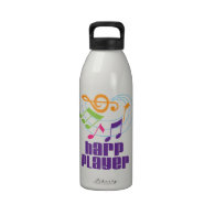Harp Player Music Gift Drinking Bottles
