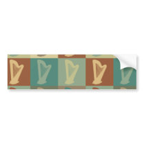 Harp Pop Art bumper stickers