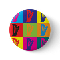 Harp Pop Art Pin