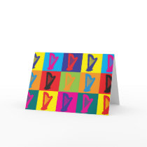 Harp Pop Art cards by sciencewillprevail Harp Pop Art cards