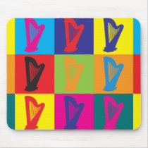 Harp Pop Art Mouse Pad
