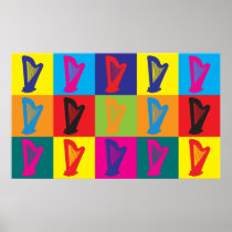 Harp Pop Art Posters