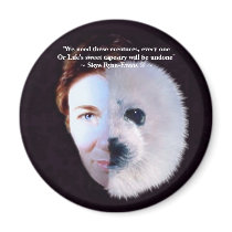 HARP SEAL Fantasy Magnet by RavenSpiritPrints HARP SEAL Fantasy Magnet
