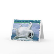 HARP SEAL VALENTINE Card