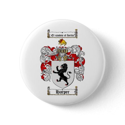 HARPER FAMILY CREST -  HARPER COAT OF ARMS PIN by heraldics