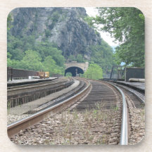 Harpers Ferry WV Railroad Tracks Cork Coasters