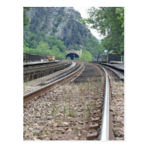 Harpers Ferry WV Railroad Tracks Postcard