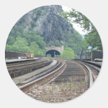 Harpers Ferry WV Railroad Tracks Stickers Round Sticker