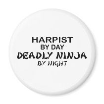 Harpist Deadly Ninja by Night Magnets