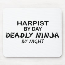 Harpist Deadly Ninja by Night Mouse Pads
