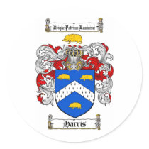 HARRIS FAMILY CREST -  HARRIS COAT OF ARMS stickers