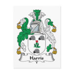 Harris Family Crest Postcard
