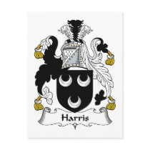 Harris Family Crest postcards
