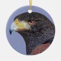 Harris Hawk - cp Christmas Tree Ornaments
