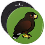 Birdorable Harris Hawk Round Button